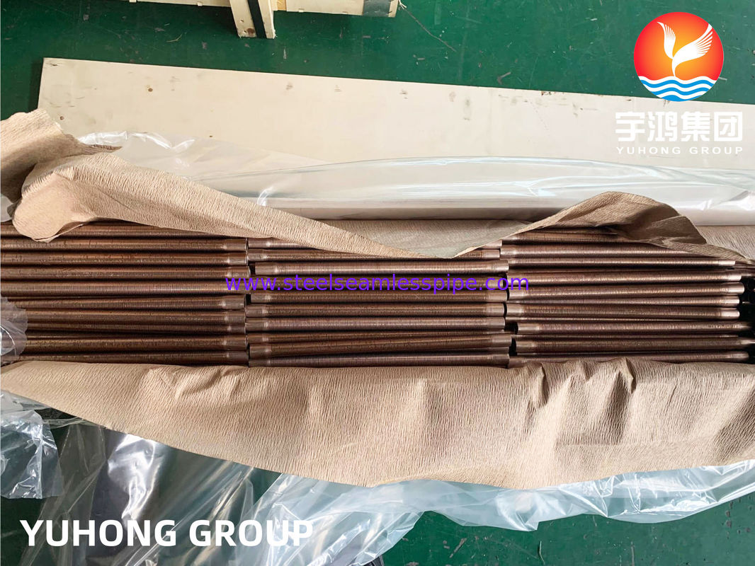 أنبوب سبيكة نحاسية - نوع الزعنفة المنخفضة، B111 C70600 O61 cu70/ni30 سبيكة نحاسية لمبرد الهواء
