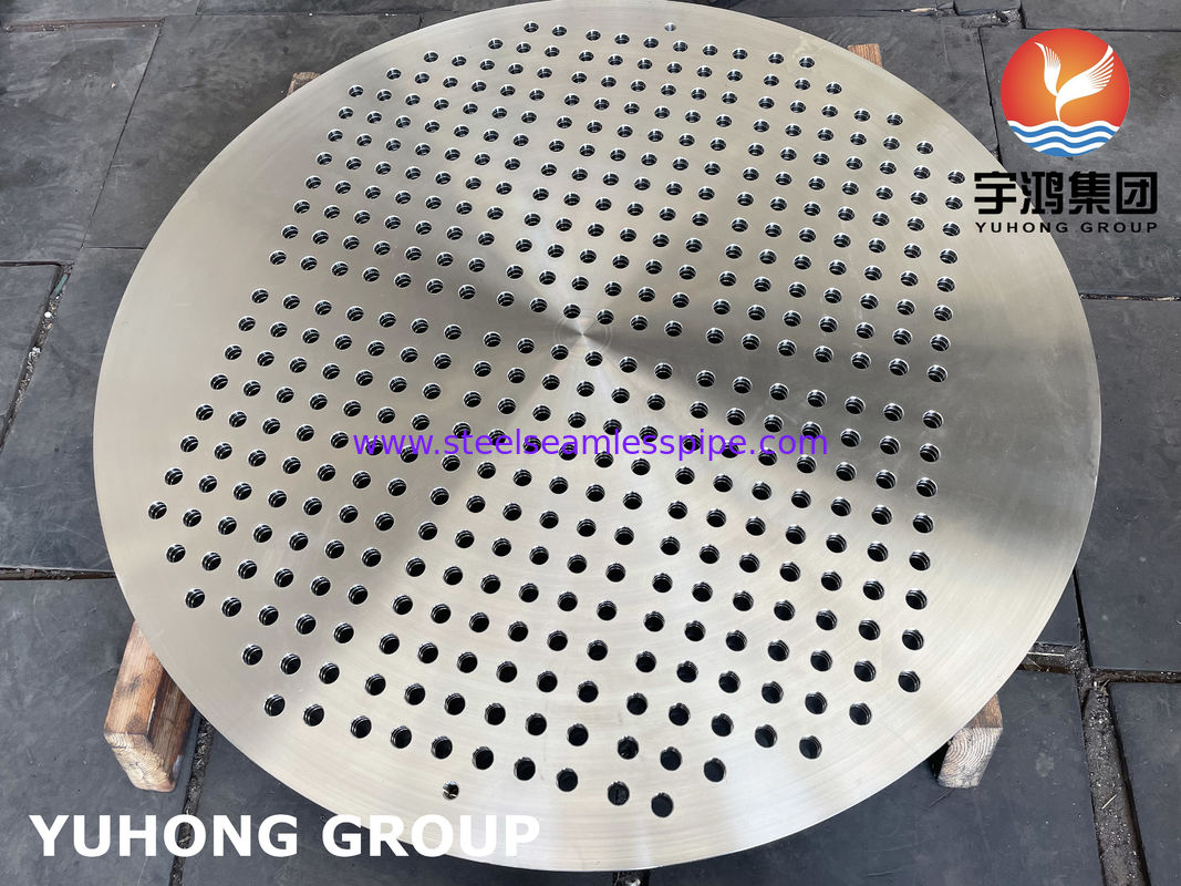 أوراق الأنابيب من الصلب المقاوم للصدأ ASTM A182 F316L للمبادلات الحرارية للقذائف والأنابيب
