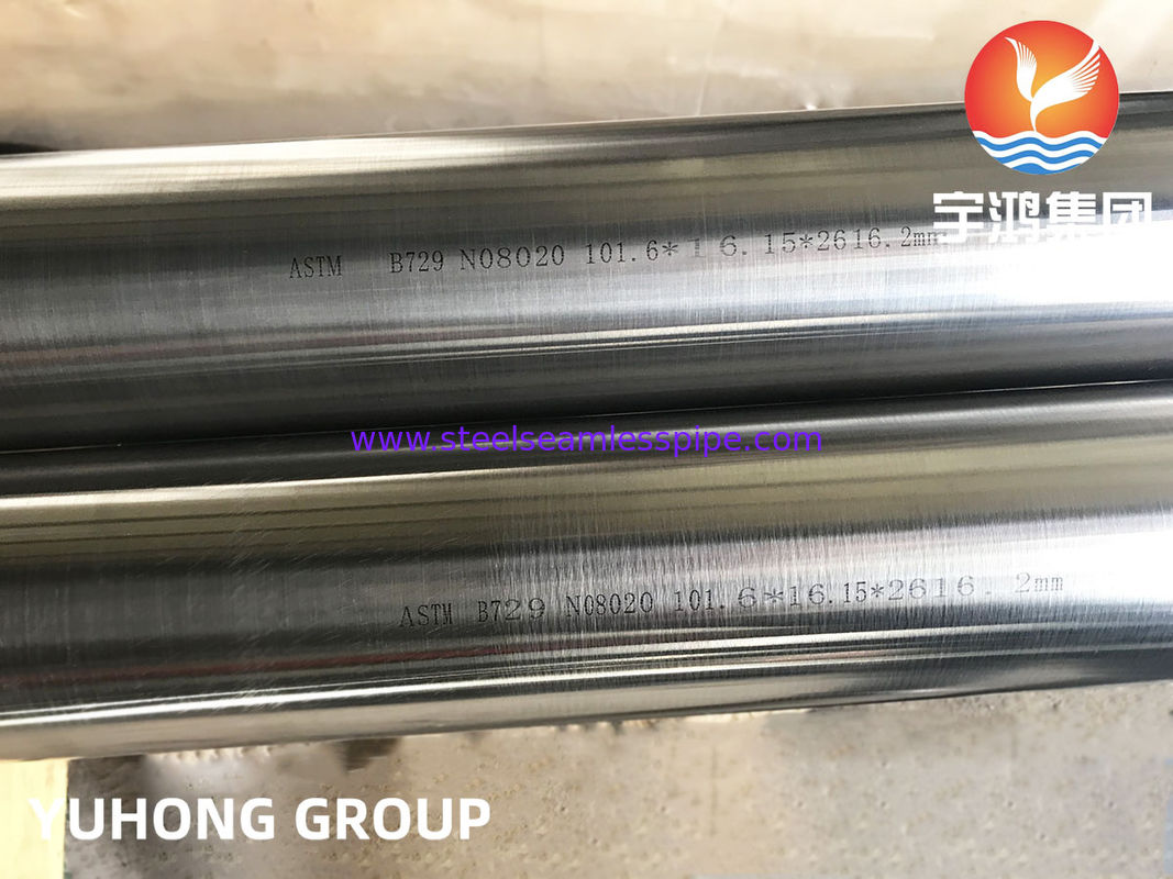 ASTM B729 ALLOY 20 / UNS NO8020 HASTELLOY SEAMLESS PIPE 100٪ UT