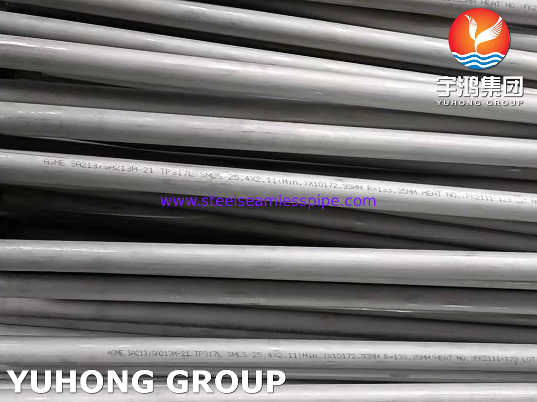 ASTM A213 / ASME SA213 TP317L / 1.4438 / UNS S31703 U الانحناء أنبوب للمبادل الحراري