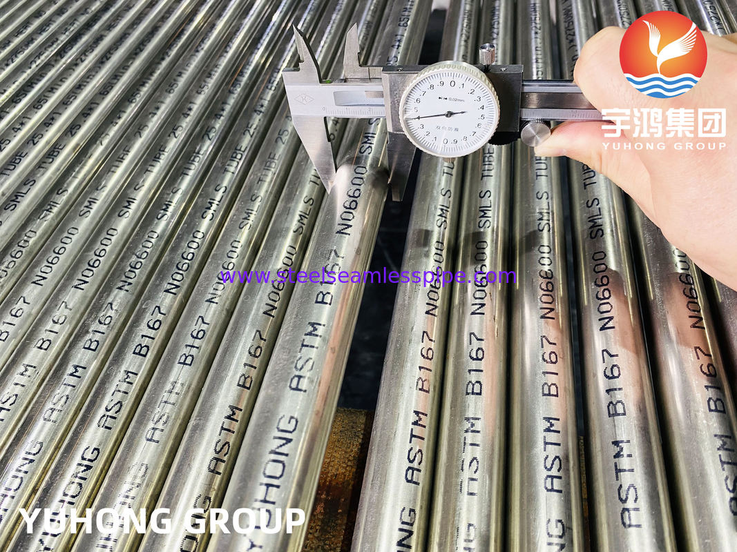 المفاعل النووي الأنبوب المستخدم ASTM B167 Inconel 600 / UNS N06600 نوع غير سلس