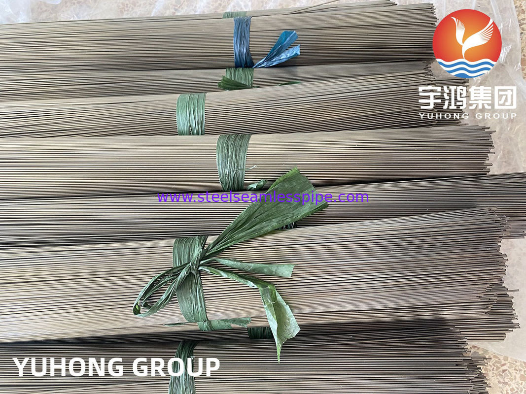 أنبوب الشعيرات من الفولاذ المقاوم للصدأ مضخم ASTM A213 / ASTM A269 TP304/304L TP316/316L 19.05 X 1.65 X 6096MM