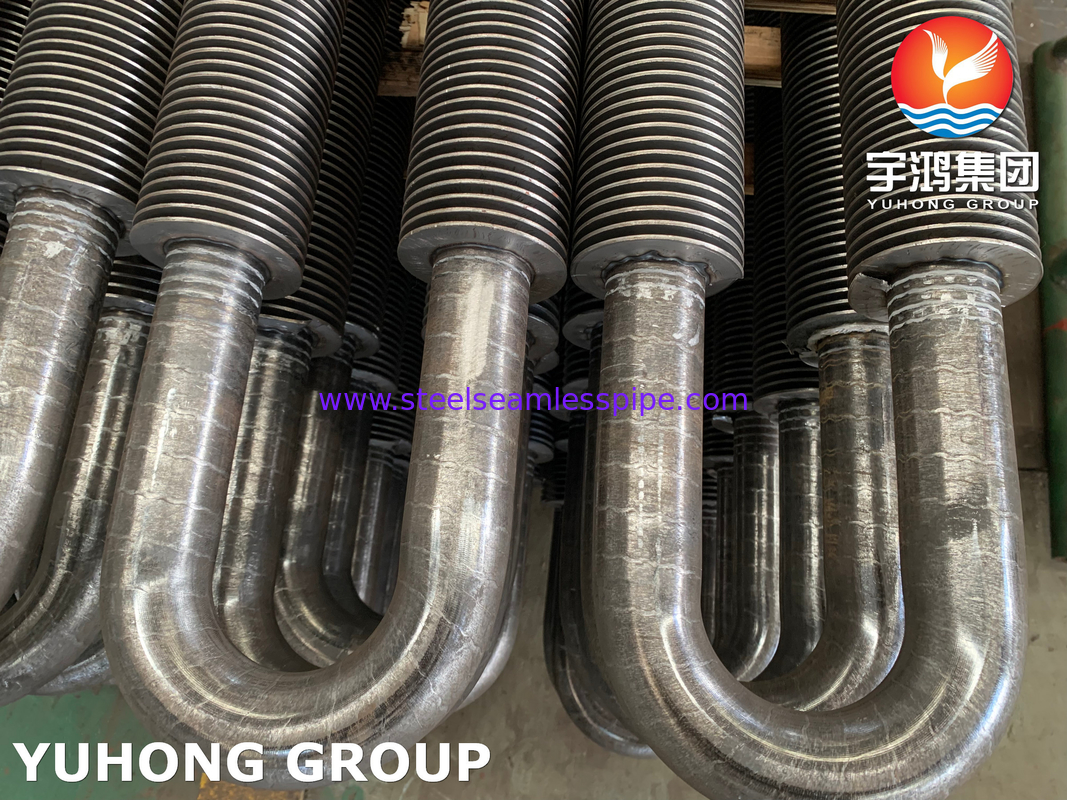 أنبوب U Bend Fin ، ASTM A106 Gr. B أنبوب عالية التردد المطاوئ للأنابيب المتبادلة للحرارة