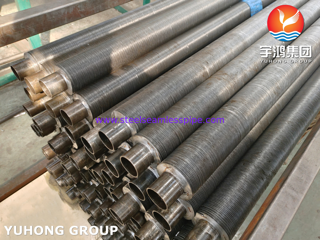 أنبوب الفولاذ الكربوني ASTM A179 مع أسطوانات الألومنيوم 1060، أنبوب ذو أسطوانات من النوع G مدمج
