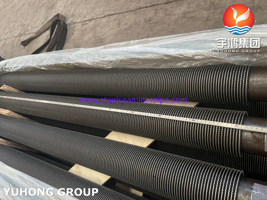 ASTM A335 Gr. P9 أنابيب الفولاذ المسبوب مع 11Cr الزعانف ، أنابيب الزعانف المتسلسلة لفرن النار