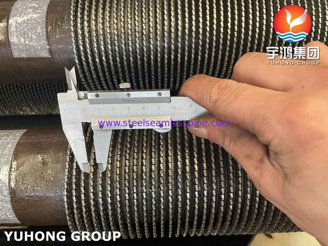 الأنابيب المزدوجة المزدوجة ASTM A335 Gr. P9 الألياف الفولاذية HFW مبادلة الحرارة أنابيب فين
