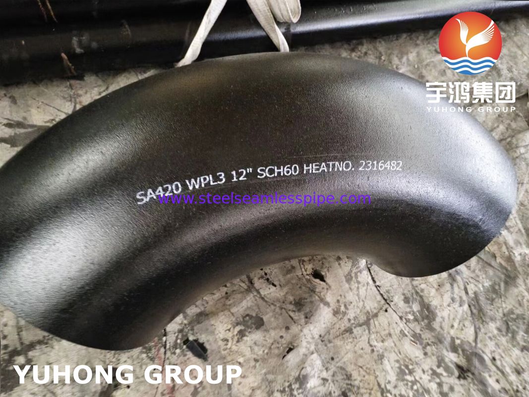 ASTM A420 WPL3 الحرارة المنخفضة نصف قطرها الطويل