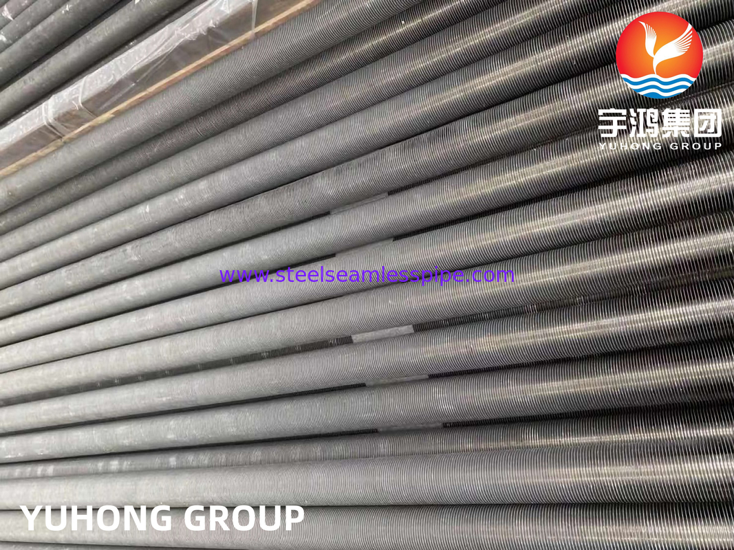 ASTM A249 TP304 أنبوب زعنفة من الألومنيوم مقذوف من النوع T لمجفف مبادل حراري