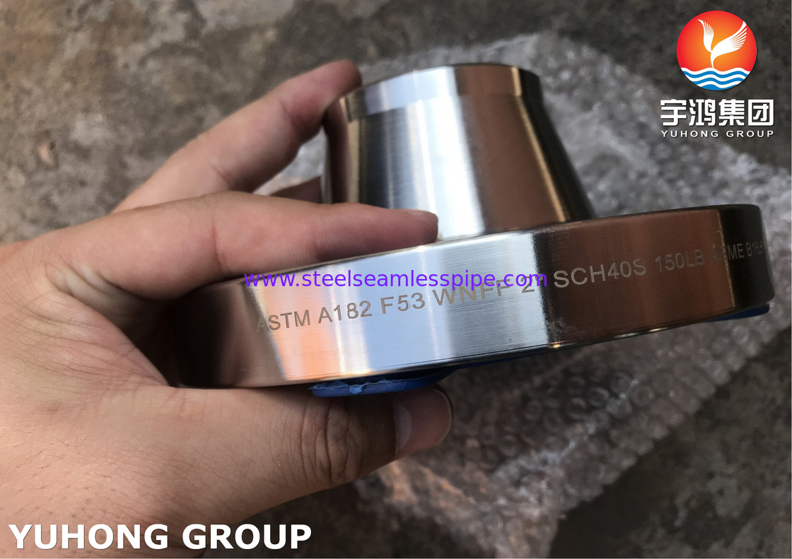 شظايا الفولاذ المزدوجة الفائقة ASTM A182 F53 ، UNS S32750 شظايا رقبة الصلان ، RF ، FF ، B16.5