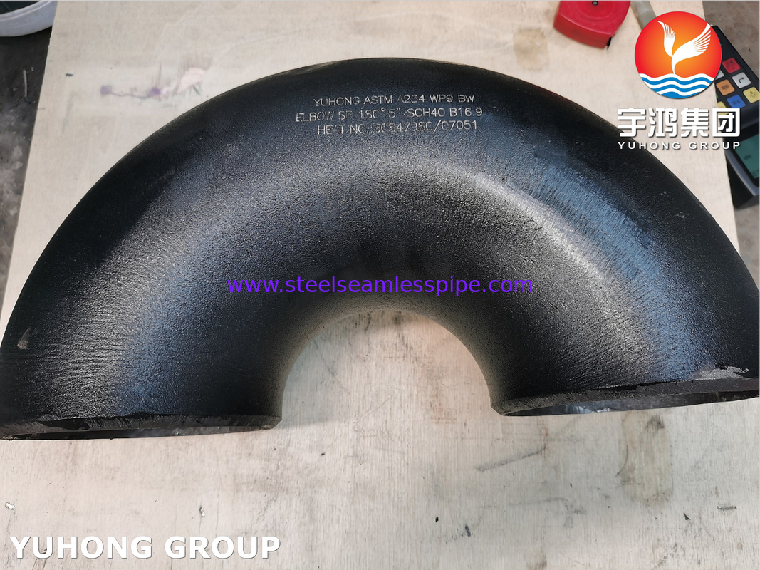 ASTM A234 WP9 CoMo Alloy Steel 180 DGE Return SR B16.9 لعودة أنابيب OD كبيرة