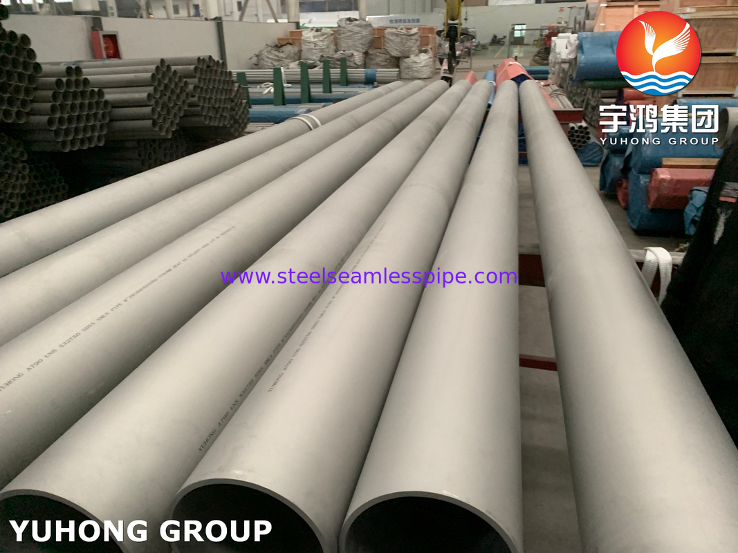 ASTM A790 UNS S32750, 1.4410 أنابيب بلا مسام من الفولاذ المقاوم للصدأ فائقة المزدوج لمعالجة مياه الصرف الصحي