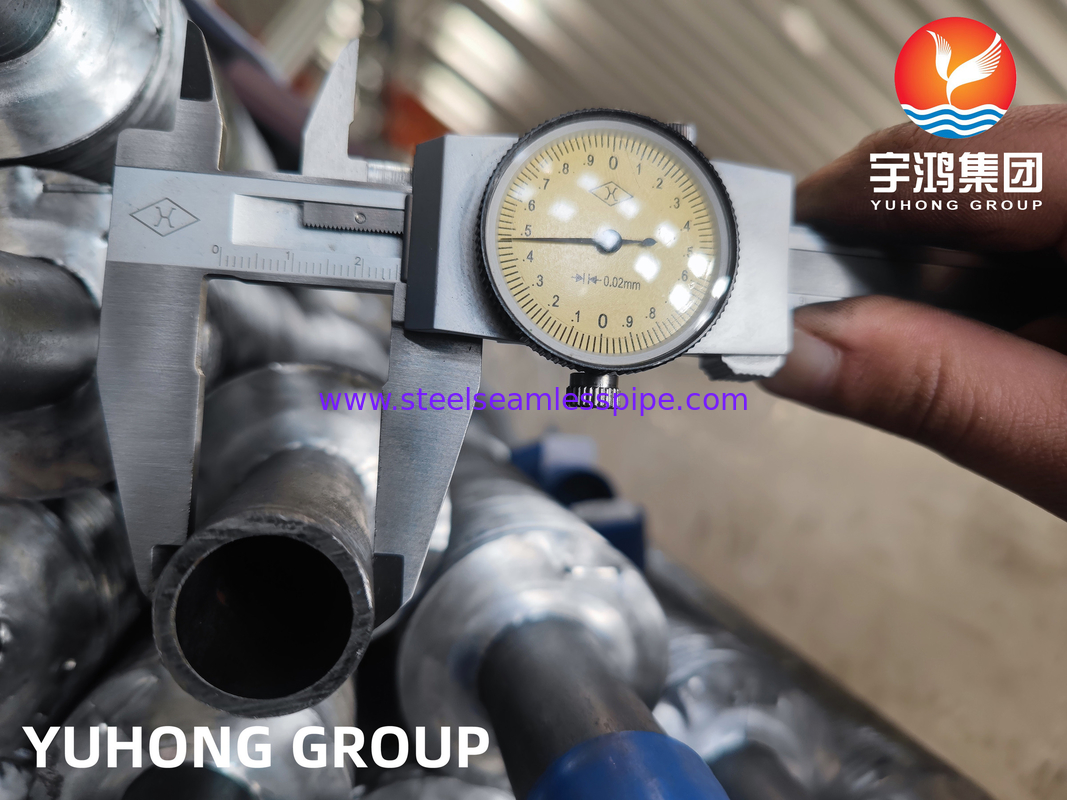 أنبوب فولاذ كربوني ASTM A179 مع زعانف G مدمجة + زعانف AL 1060 لمسخن الهواء المسبق