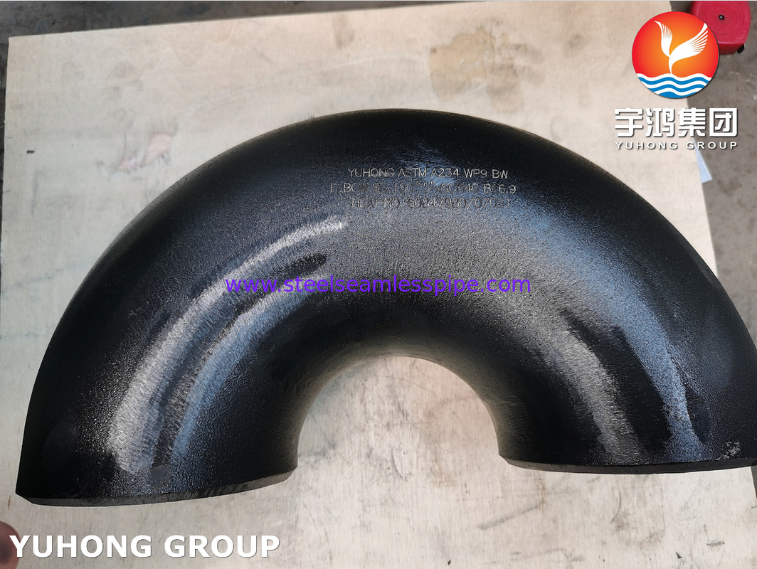 ASME SA234 WP9 CL1 / CL3 180 درجة العودة ، نصف قطر قصير ، B1628، B16.9 للاستخدام في السخانات
