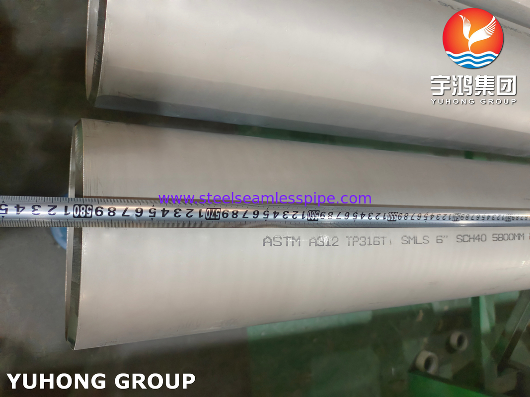 ASTM A511 TP316 316L 1.4404 أنابيب الفولاذ المقاوم للصدأ بدون خياطة معقدة معطلة شهادة ABS