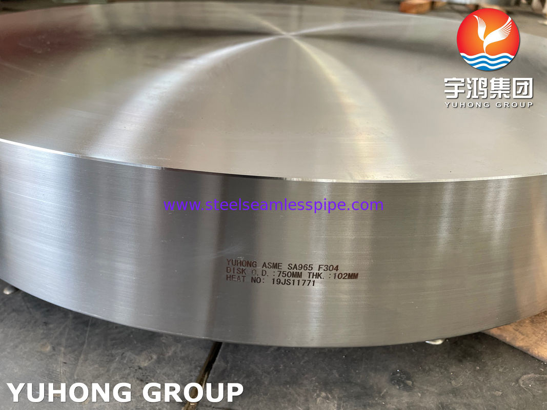ASME SA965 F304 القرص و SA266 GR.2 حلقة لمبادل الحرارة الجزء