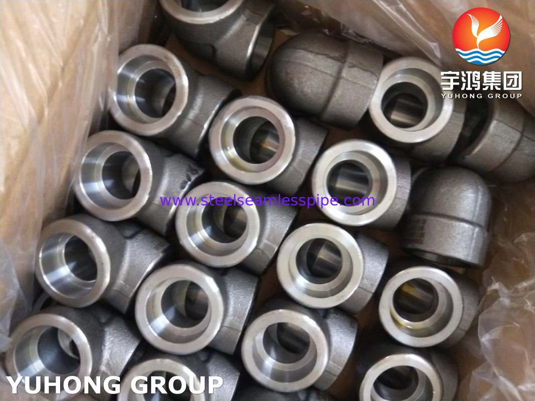 ASTM A105 أدوات الصلب الكربوني الصلب الصلب 90Deg LR الكوع 3000LBS ASME B16.11