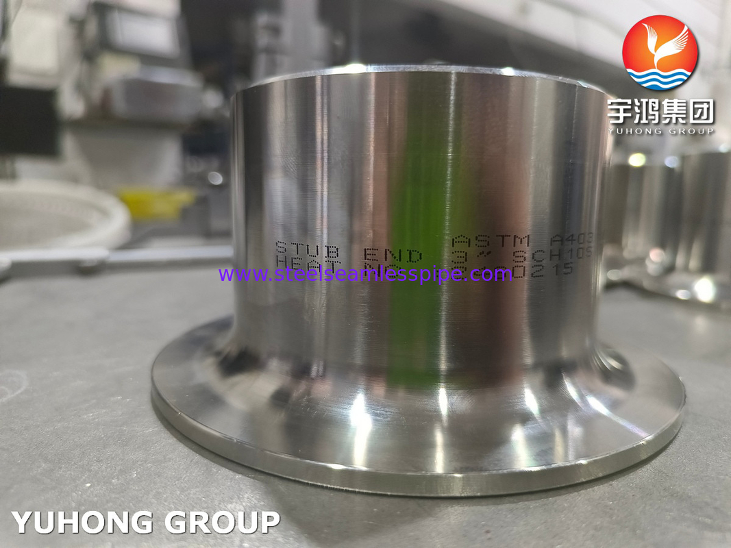 ASTM A403 WP317 فولاذ المقاوم للصدأ نهاية الدبابيس B16.9 Buttweld Lap Joint Stub End