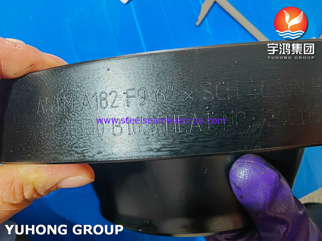 ASTM A182 F9 سبيكة الفولاذ الصلبة المقلدة ، B16.5 B16.47