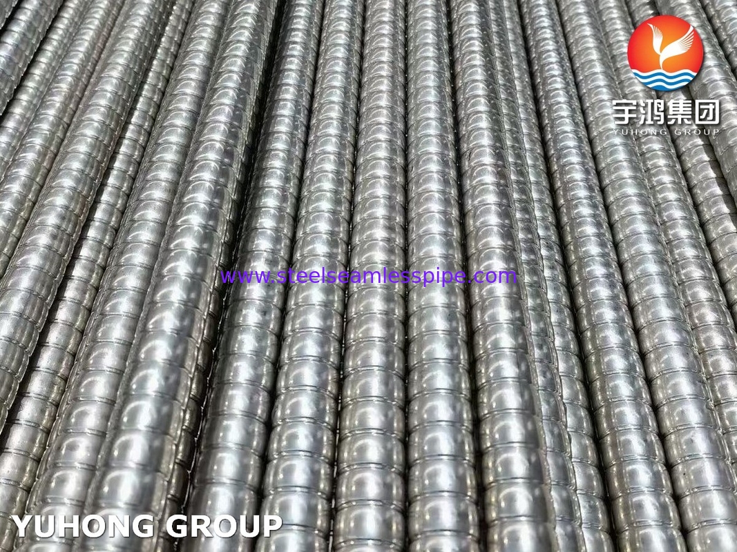 ASME SA312 / ASTM A312 TP310S الأنابيب المموجة للشفرة لمبادل الحرارة