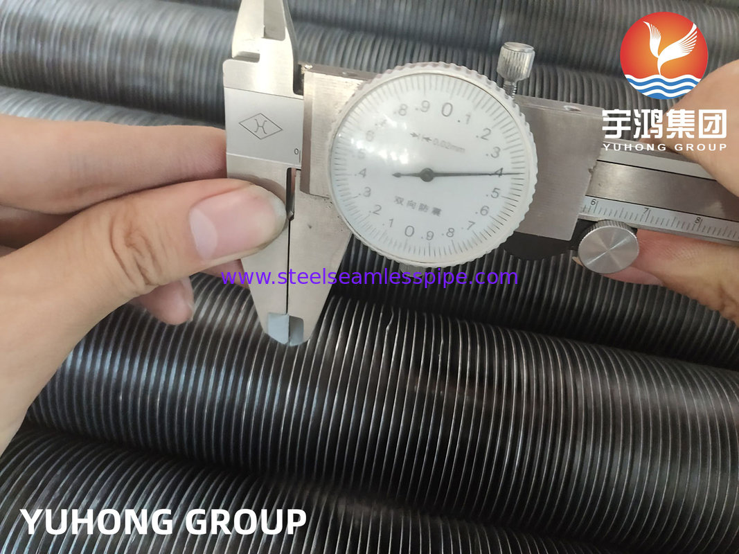 ASME SA179 نوع أنابيب الزعانف المدمجة مع A1060 زعانف الألومنيوم تمر اختبار سحب