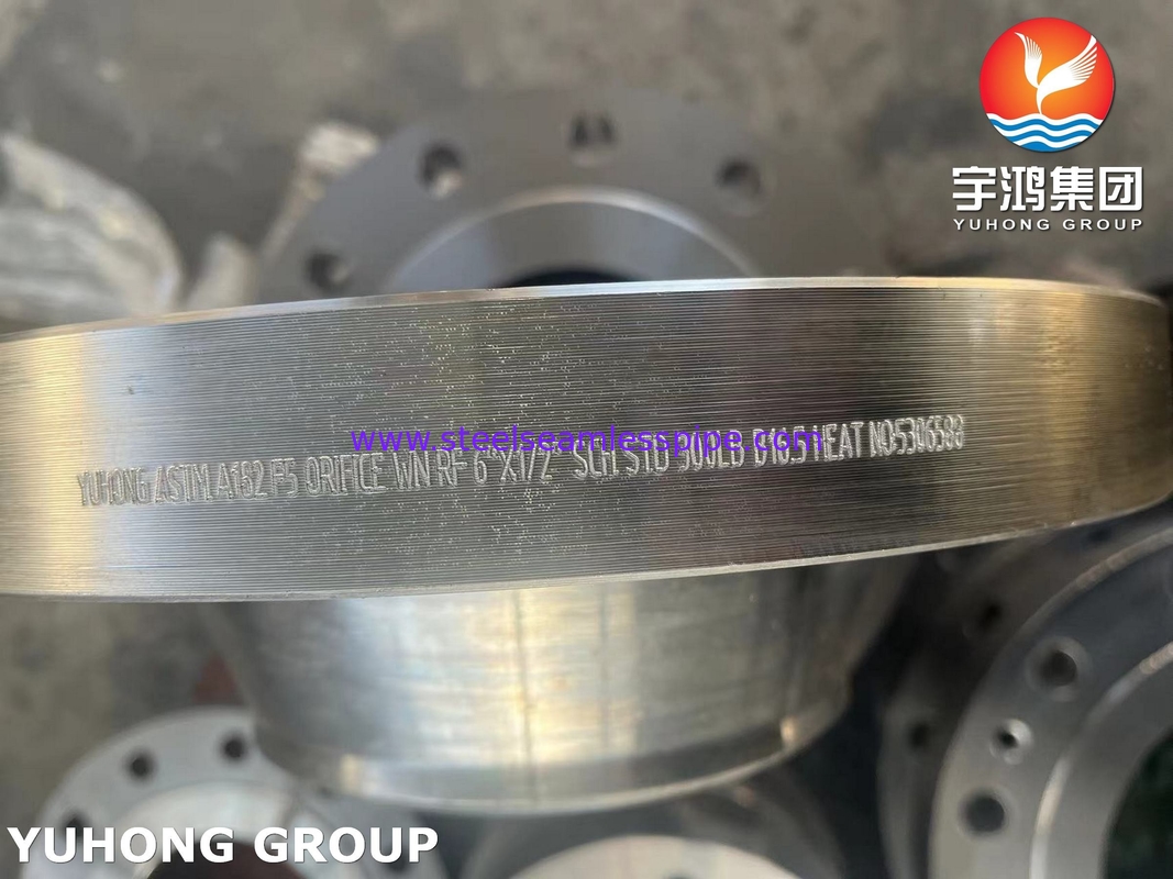 ASTM A182 F5 فلنج الفولاذ السبائك ASME B16.5 فلنج رقبة الصف اللاصق