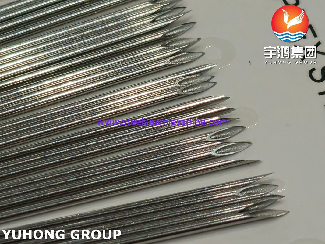 ISO7864 SUS304 أنبوب إبرة من الفولاذ المقاوم للصدأ للحقن الطبي ، 21G 44MM ، رأس مقعد