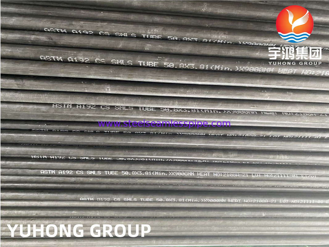 أنبوب غير منسجم من الفولاذ الكربوني ASTM A192 ASME SA192 الحد الأدنى لسمك الجدار