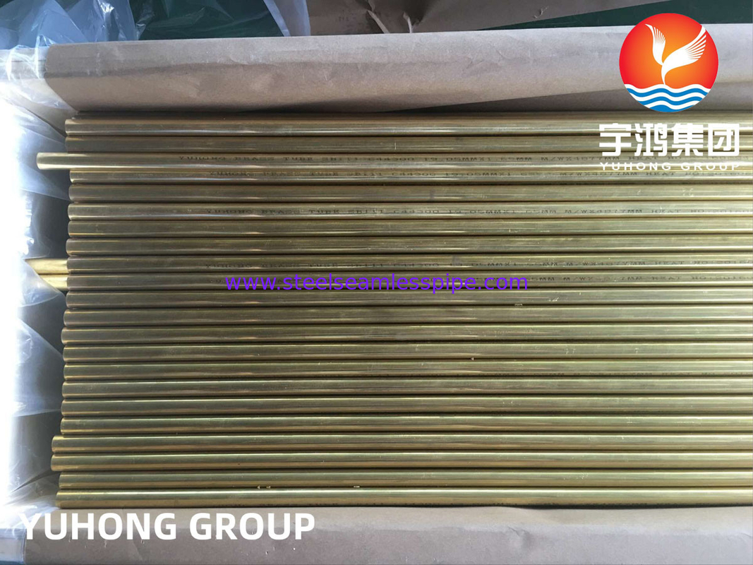 أنبوب غير سلس للنحاس ASTM B111 C70600,C44300,C71500 معدات المياه البحرية على الشاطئ وخارجها