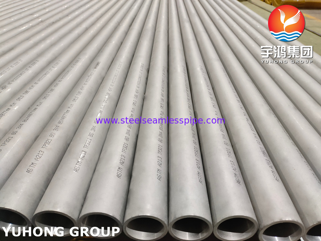 ASTM A213 ASME SA213 TP321 TP321HTوبوس بدون سعر من الفولاذ المقاوم للاكسدة Espessura Recozido em conserva Termina Simples Trocador de calor