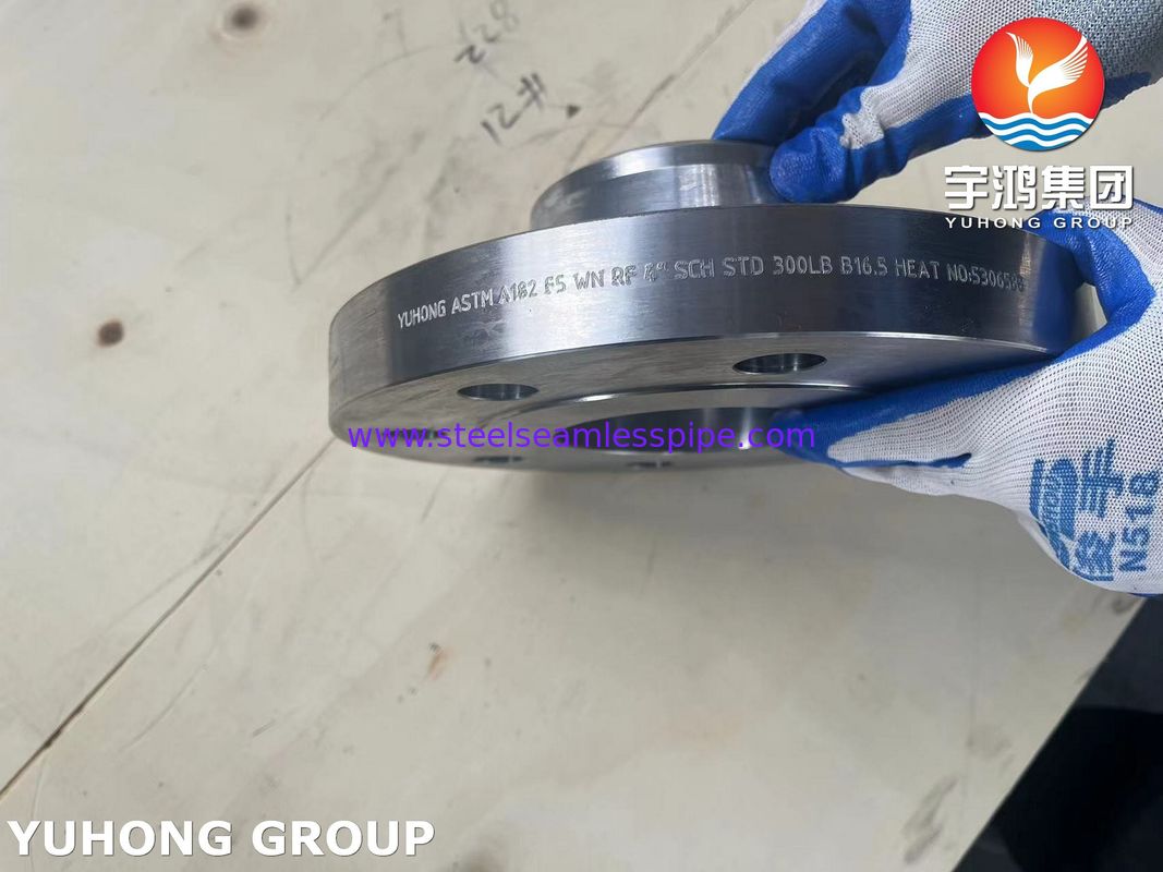شفة فولاذ سبيكة ASTM A182 F5 مطروقة برقبة لحام وجه مرتفع B16.5