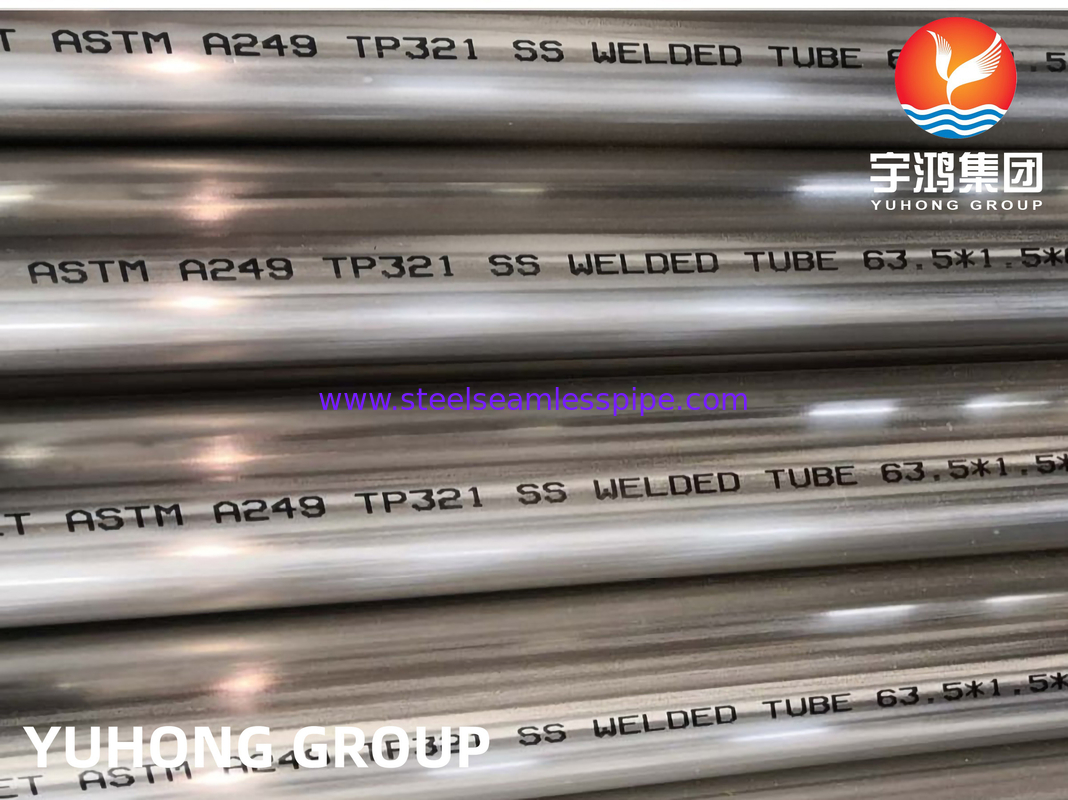 ASTM A249 TP321 الأنبوب المطاوئ من الفولاذ المقاوم للصدأ