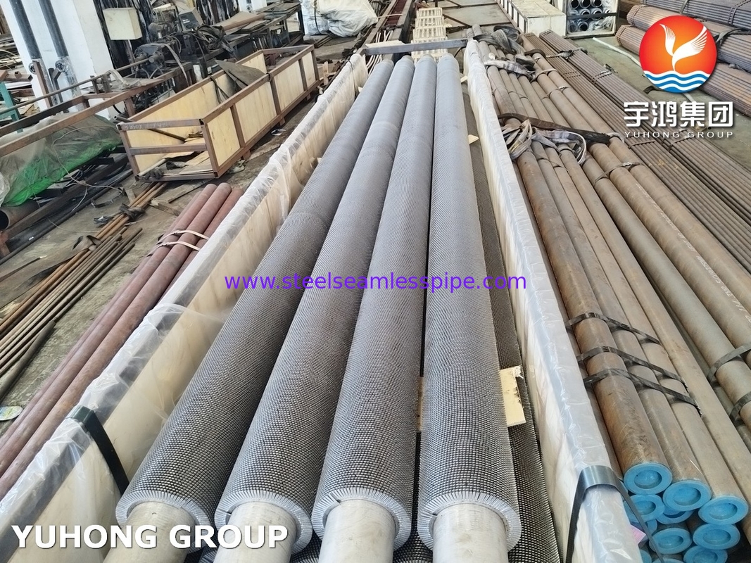 أنبوب ASTM A312 TP304H ذو الزعانف المتدلية لتبادل الحرارة وتبريد المفاعل