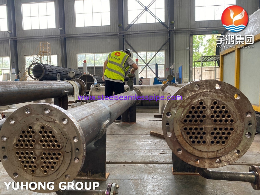 محول الحرارة للقشرة والأنابيب مع أنابيب SS31803 SA-106 الصف B القشرة ASME القسم VIII