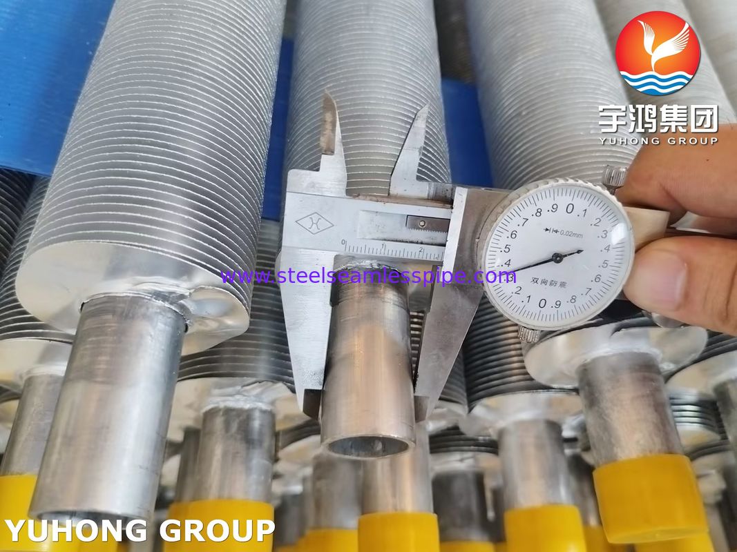 ASME SA249 أنبوب زعانف من الفولاذ المقاوم للصدأ ملفوف نوع الزعانف L LL KL لمبرد الهواء