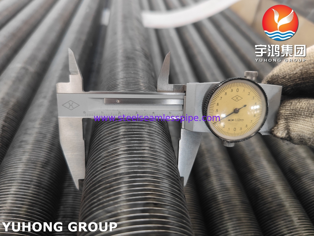 ASME SA209 TP304 الفولاذ المقاوم للصدأ الأنبوب المدمج النوع G مع الألومنيوم 1060