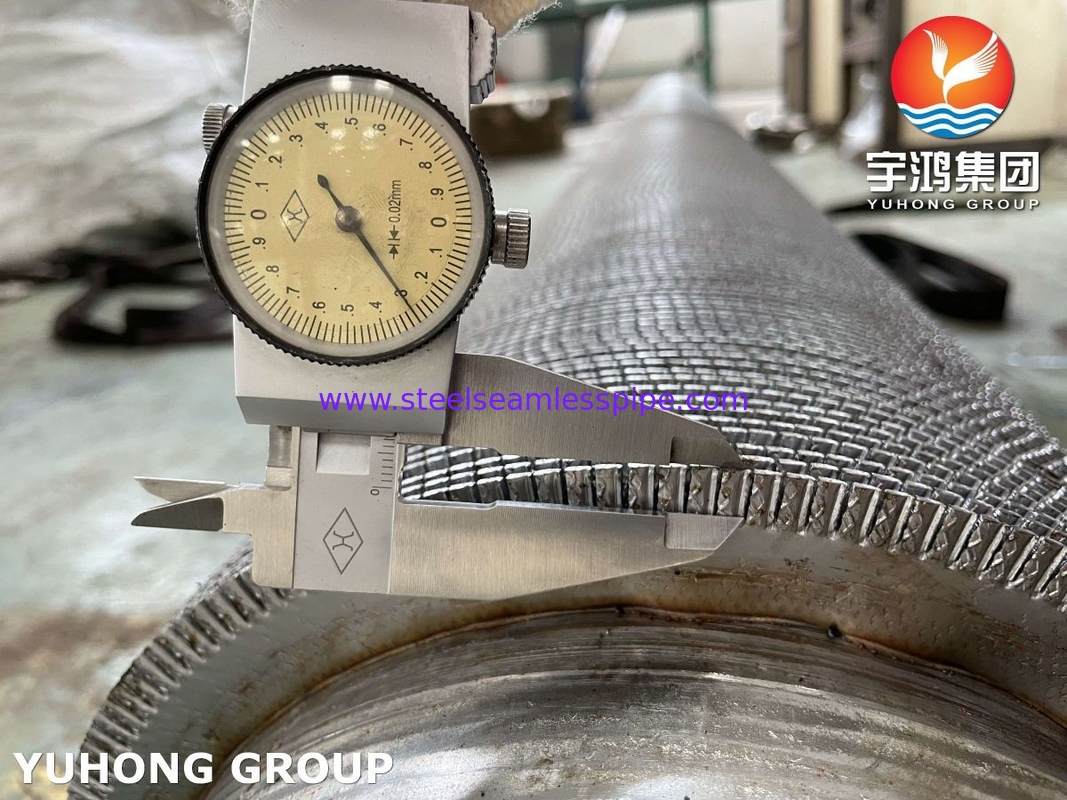 ASME SA312 TP347 أنبوب HFW من الفولاذ المقاوم للصدأ مع شريط زعانف من الفولاذ المقاوم للصدأ للاقتصاد