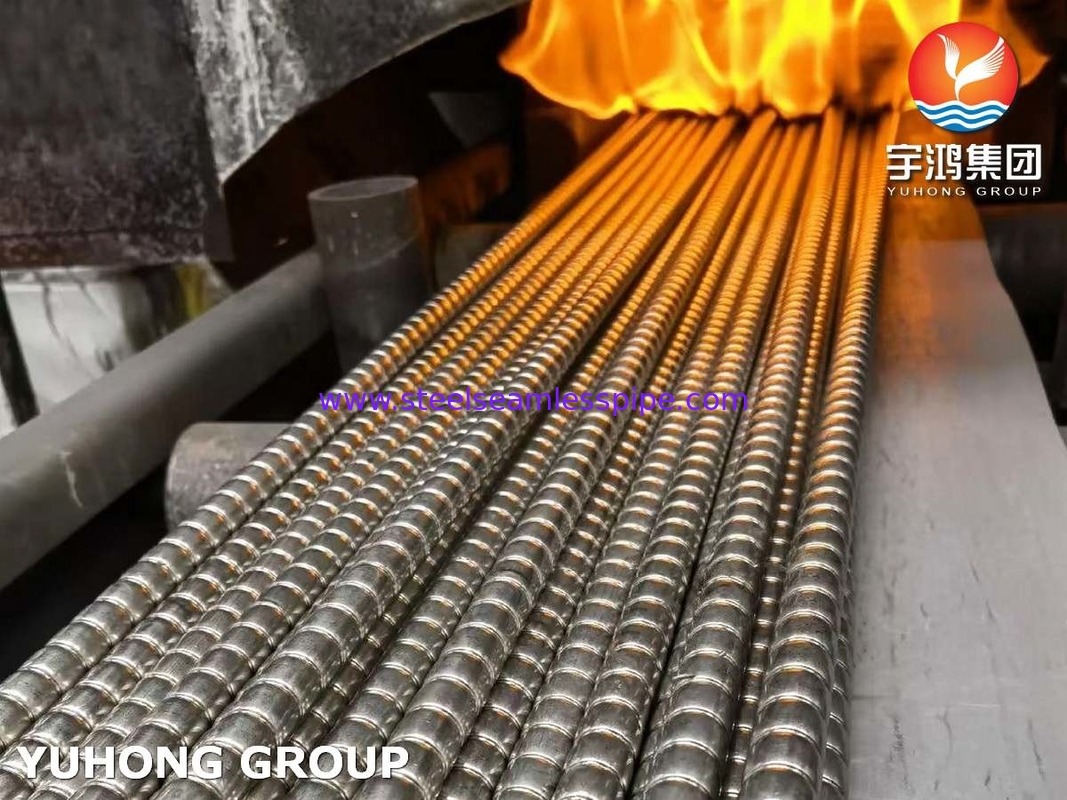 ASME SA312 / ASTM A312 TP310S الأنابيب المموجة للشفرة لمبادل الحرارة