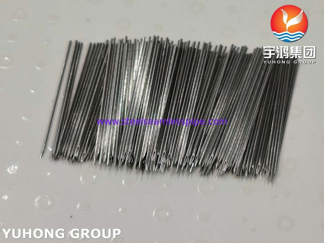 SUS304 الصف الطبي من الفولاذ المقاوم للصدأ الحقن الإبرة الأنابيب لانسيت نقطة الحاجز 24G 0.55MM