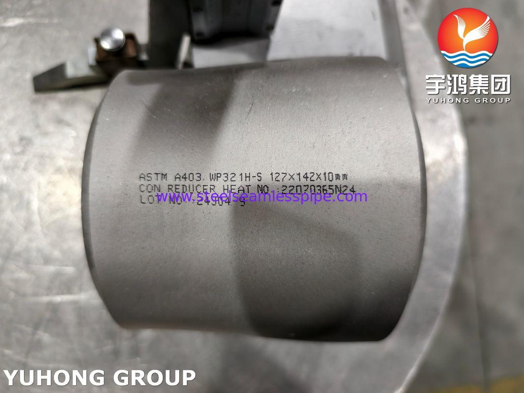 ASTM A403 WP321H / 1.4878 الصلب المقاوم للصدأ الحد من التركيز ASME B16.9 أدوات الأنابيب