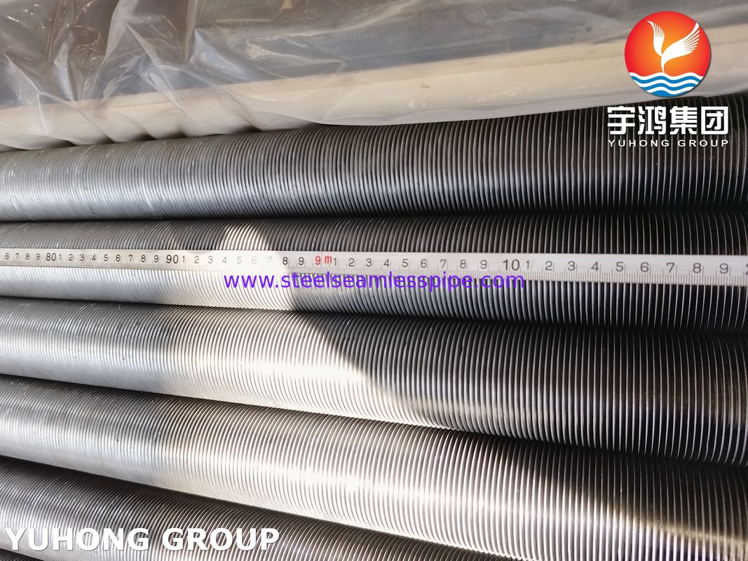 أنبوب زعانف من النوع G المدمج ASTM A213 T5 مع زعانف من الفولاذ الكربوني لمبادل حرارة الفرن
