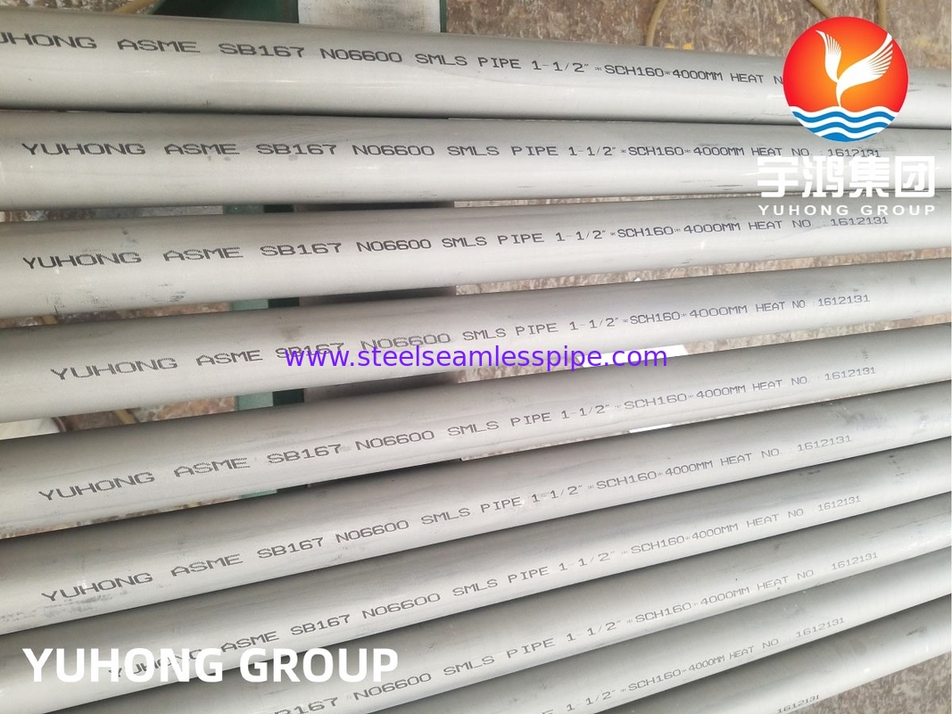 ASME SB167 سبيكة 600 / N06600، أنابيب سبيكة النيكل والكروم والحديد، تستخدم في مجال الطيران والفضاء المعالجة الكيميائية