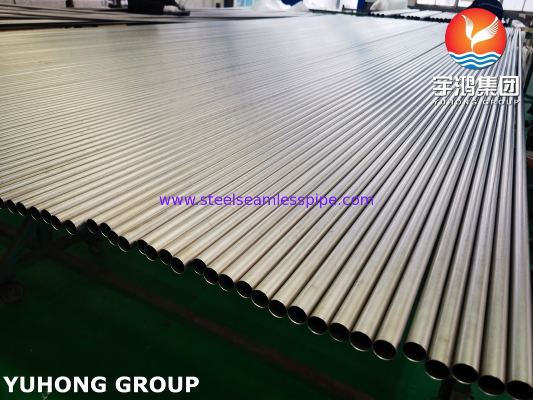 ASME SB338 R50400 SMLS الأنابيب البراقة من التيتانيوم للمبادلة الحرارية والهندسة البحرية