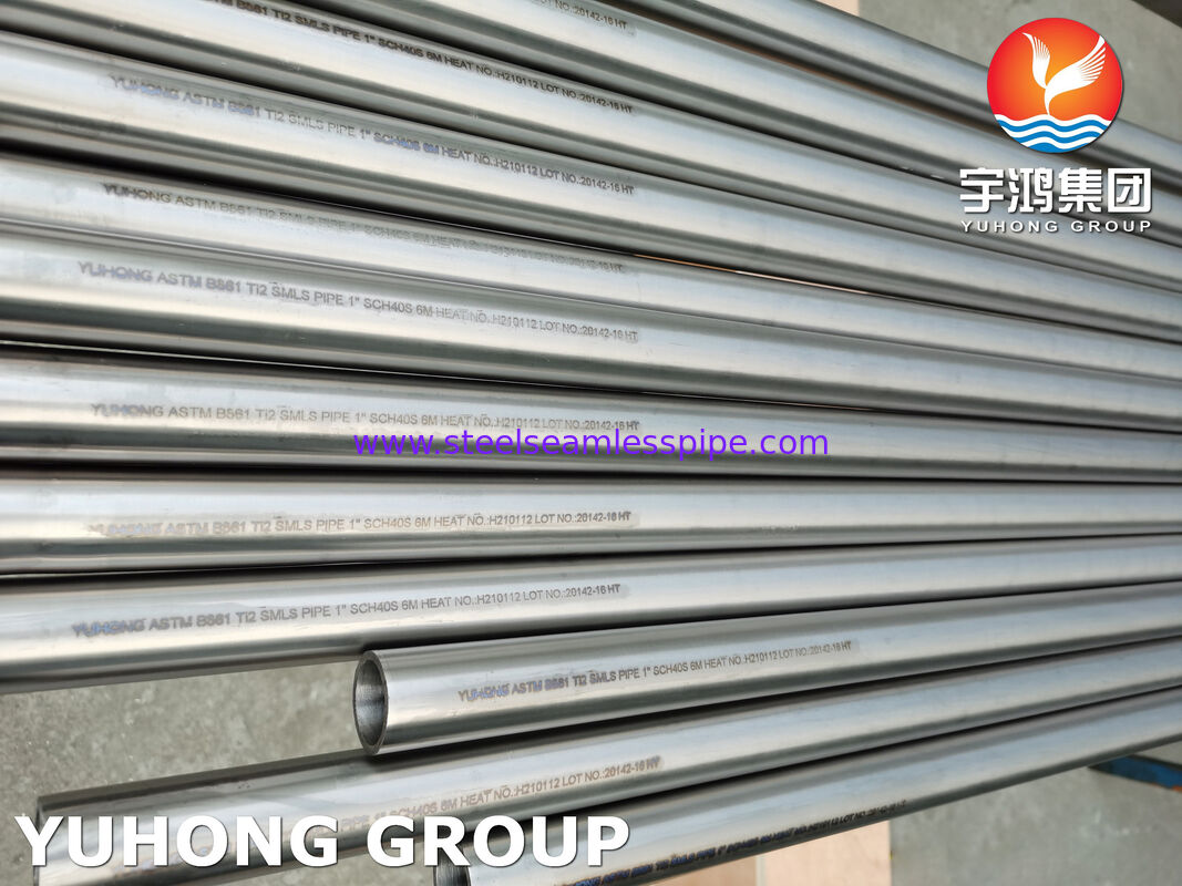 ASTM B861 Gr.2 UNS R50400 أنابيب التيتانيوم الخالية من اللحام مقاومة للتآكل للتطبيقات الصناعية