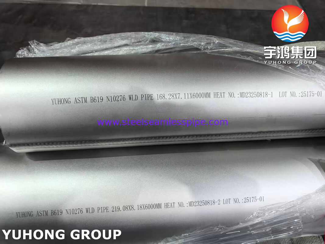 ASTM B619 UNS N10276 أنابيب سبيكة النيكل Hastelloy C276 أنابيب لحامية