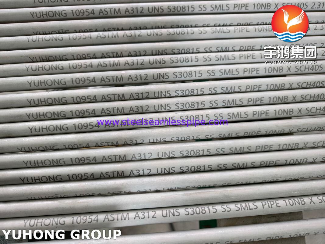 ASTM A312 UNS S30815 أنابيب الفولاذ السلسة عالية درجة الحرارة والأكسدة المقاومة لتطبيقات المبادل الحراري والفرن