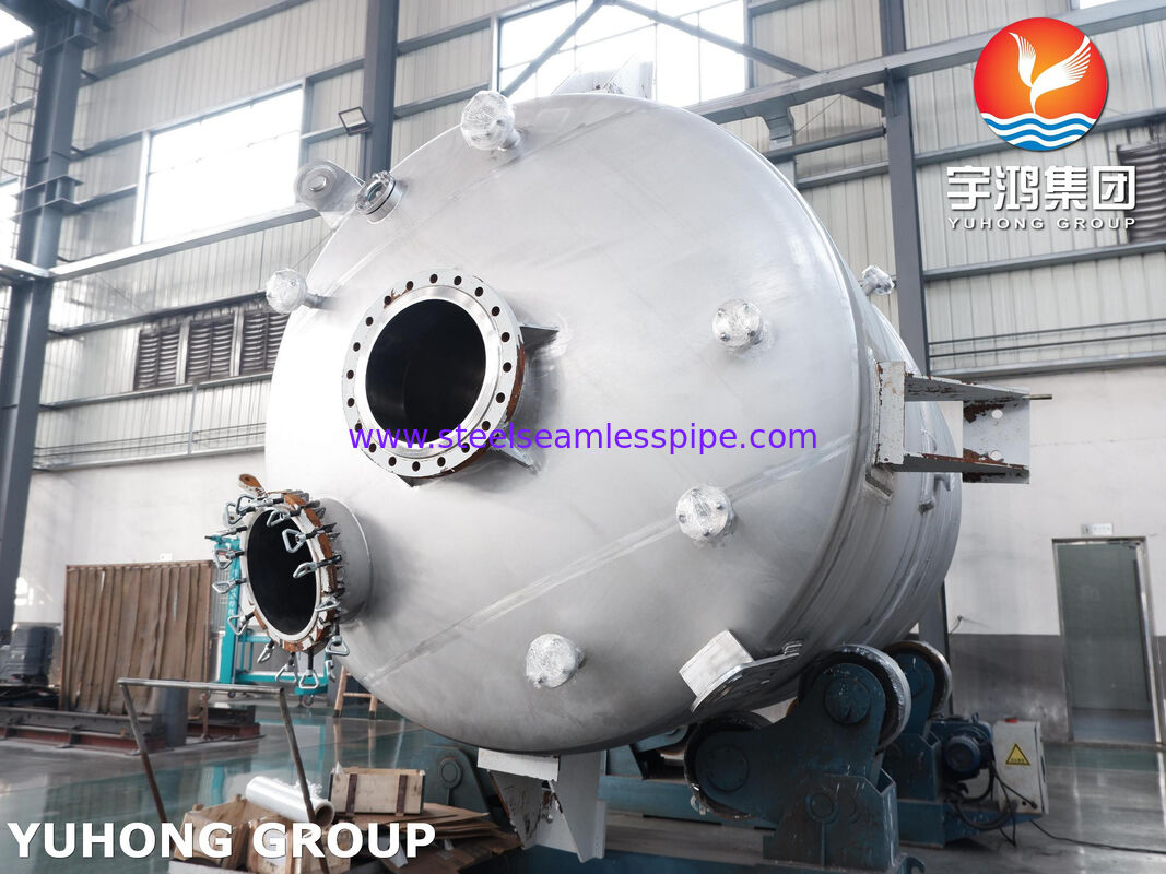 وعاء المفاعل المزود بالعلبة مع شهادة ASME U Stamp في SA516 Gr.70 من الفولاذ الكربوني مع محرك للخلط