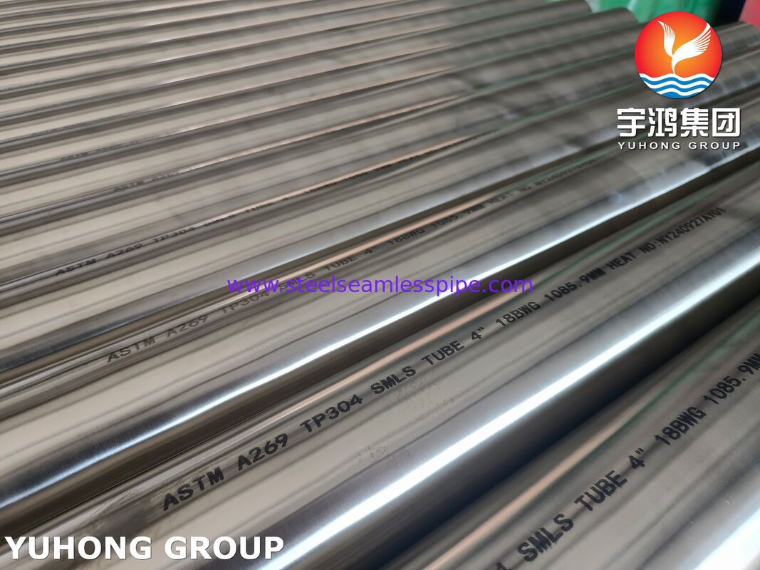 أنابيب خالية من اللحام من الفولاذ المقاوم للصدأ ASTM A269 TP304