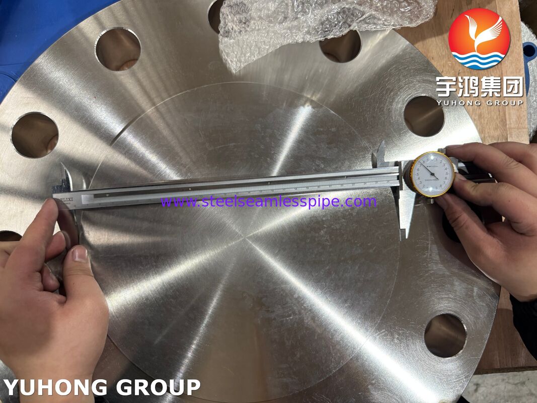 فلنج عمياء RF من الفولاذ المقاوم للصدأ المزدوج ASTM A182 F51 UNS S31803 2205 لأنابيب النفط والغاز
