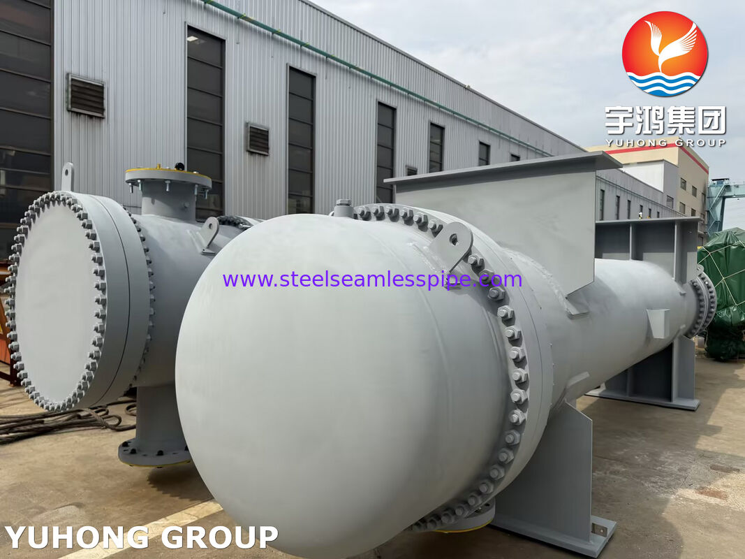 غلاف وأنبوب من الفولاذ الكربوني مبادل حراري مع أنابيب ASME SA179 وصفائح أنابيب SA266 Gr.2 لتبريد المياه والنفط والبخار والغاز