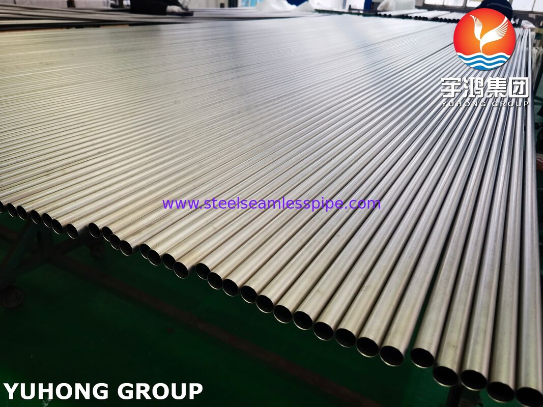 أنابيب التيتانيوم أنابيب سبيكة التيتانيوم ASME SB338 UNS 50400 للمكثفات، مبدلات الحرارة، الأنظمة الكيميائية، المعدات البحرية، محطات تحلية المياه، محطات توليد الطاقة، معدات العمليات الصناعية